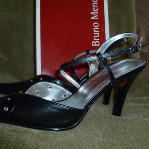 NIB Bruno Menegatti Black 8M Leather Uppers